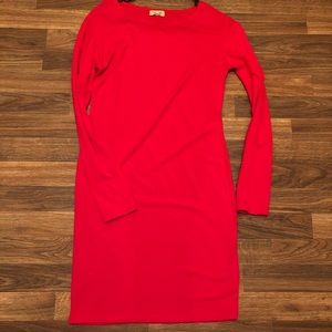 Long sleeve red dress